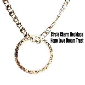 HOPE TRUST LOVE DREAM HANDMADE NECKLACE. SILVER OR GOLD handmade. 925/copper